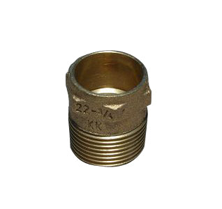 15 mm x 1/2" Lodde overgang muffe/nippel