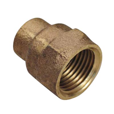 15 mm x 1/2" Lodde overgang muffe/muffe