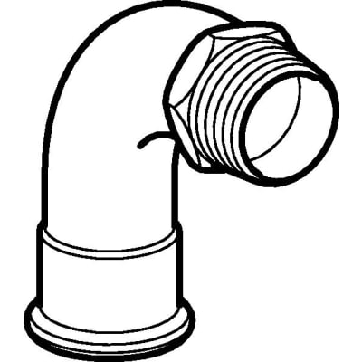 18 mm x 1/2" Bøjning FZ 90° muffe/nippel Mapress