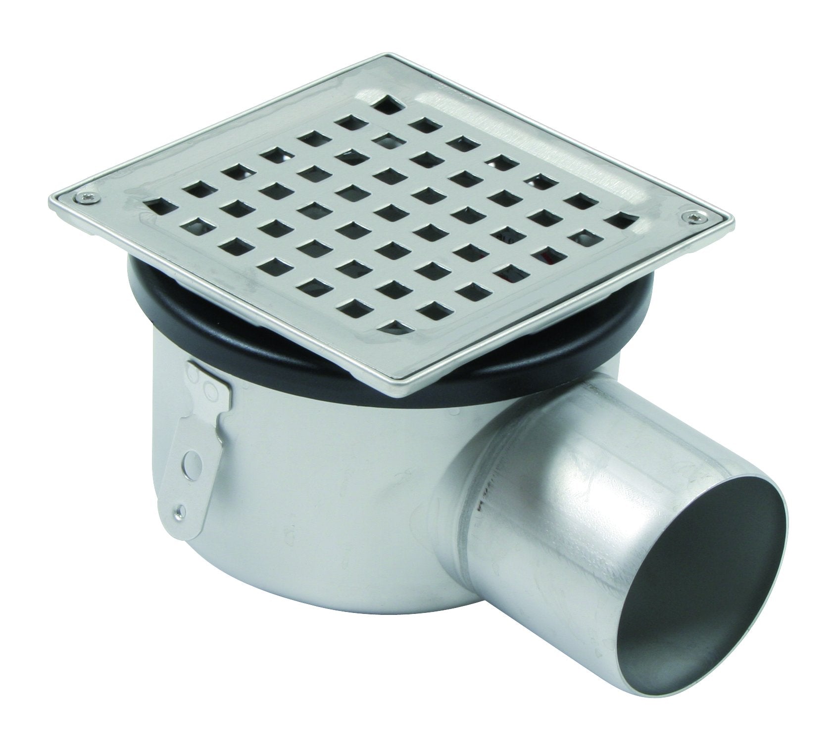 BLÜCHER 75 mm afløbsskål til beton, uden studs, vandret, lav