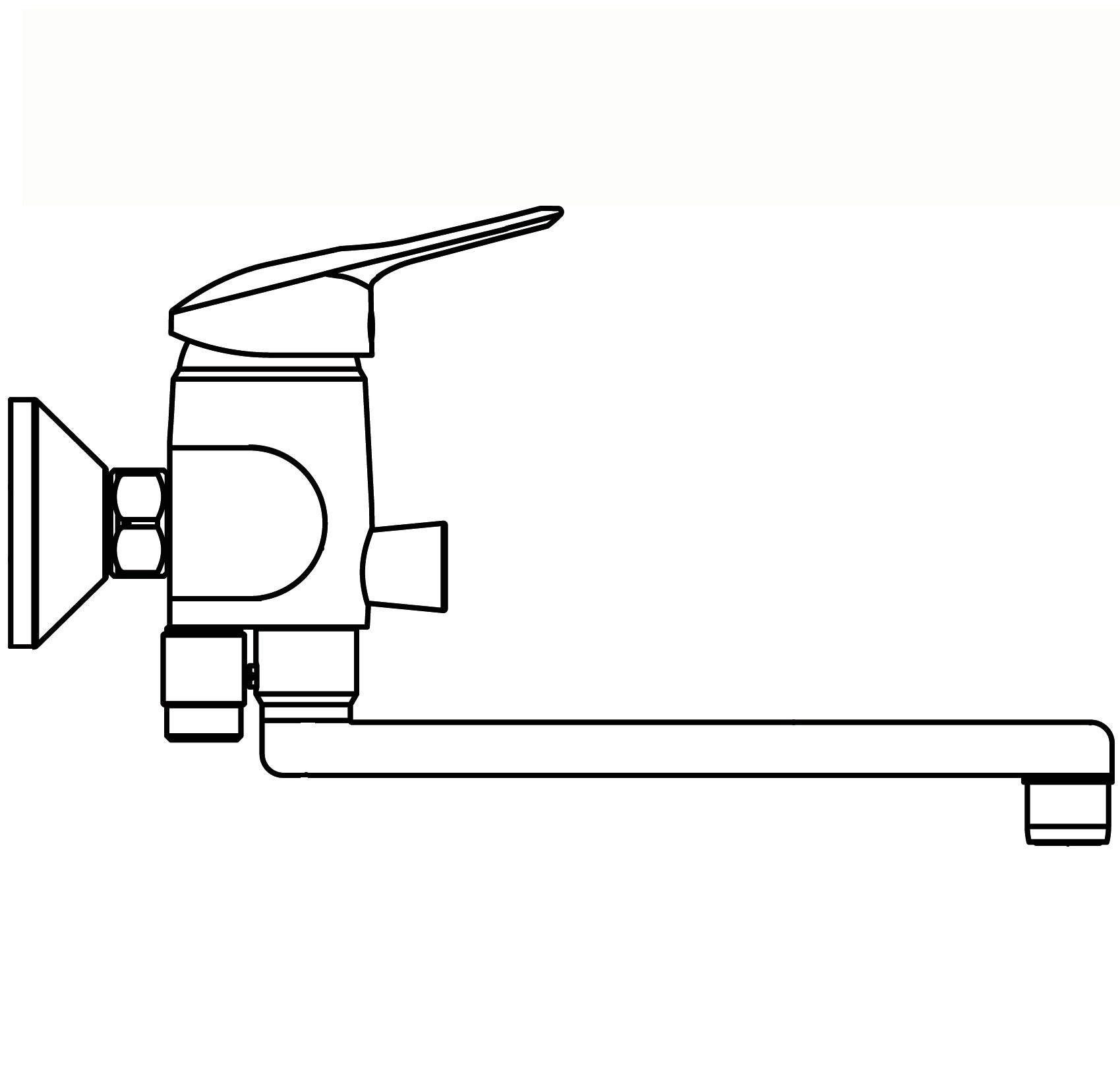 Børma Tud 400 mm krom 3/4"