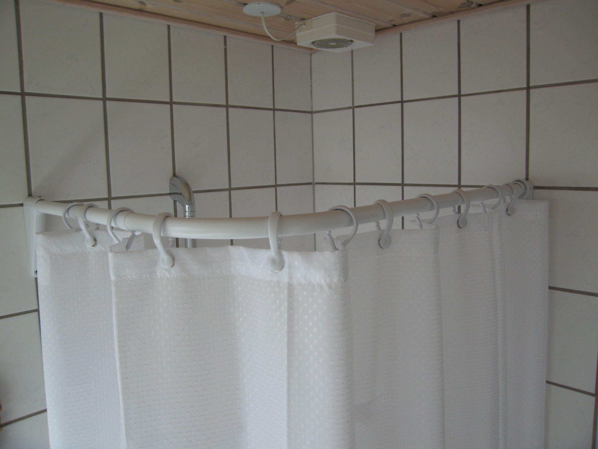 Vinkel stang 85 x 85 cm hvid