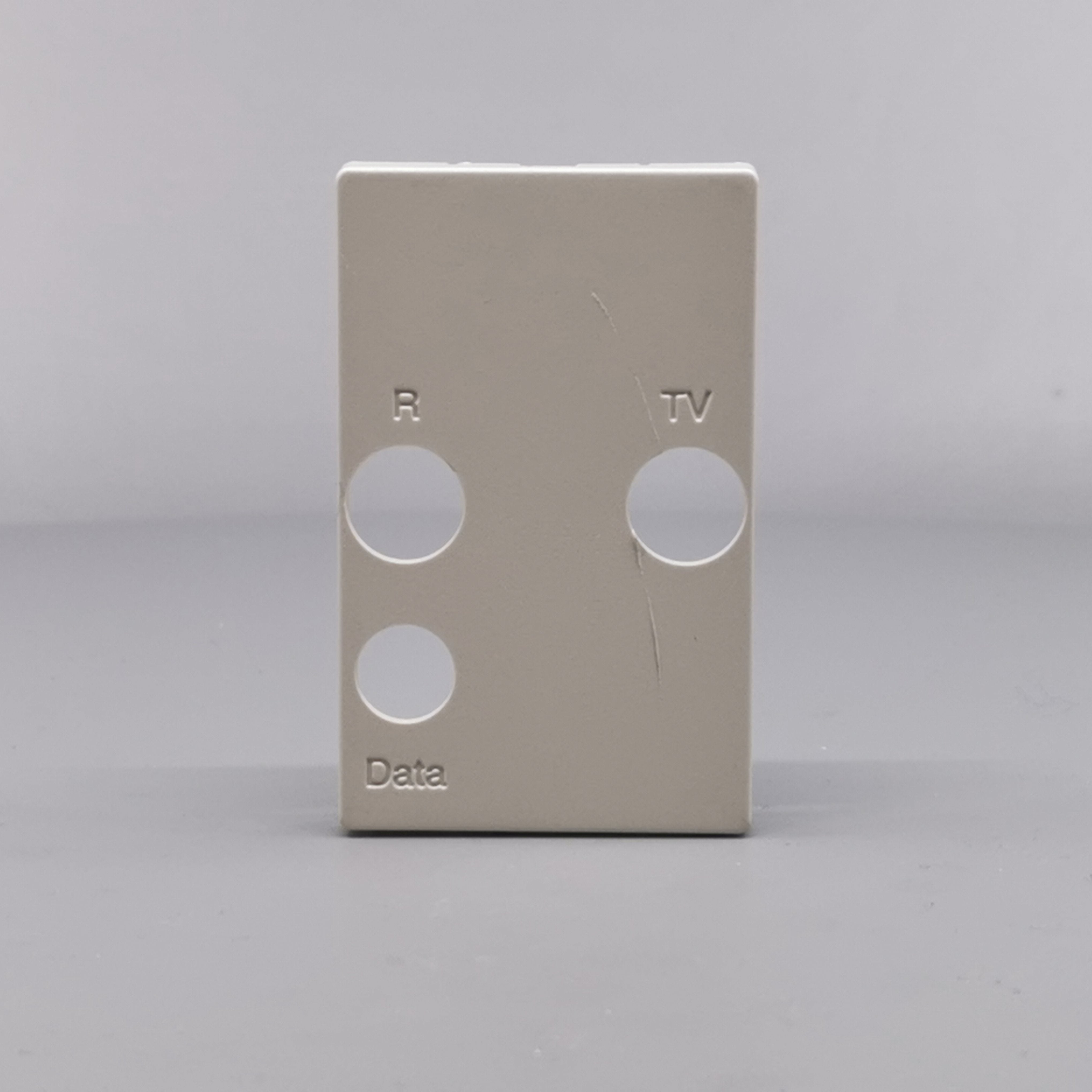 Afdækning TV / R / SAT T2 lysegrå