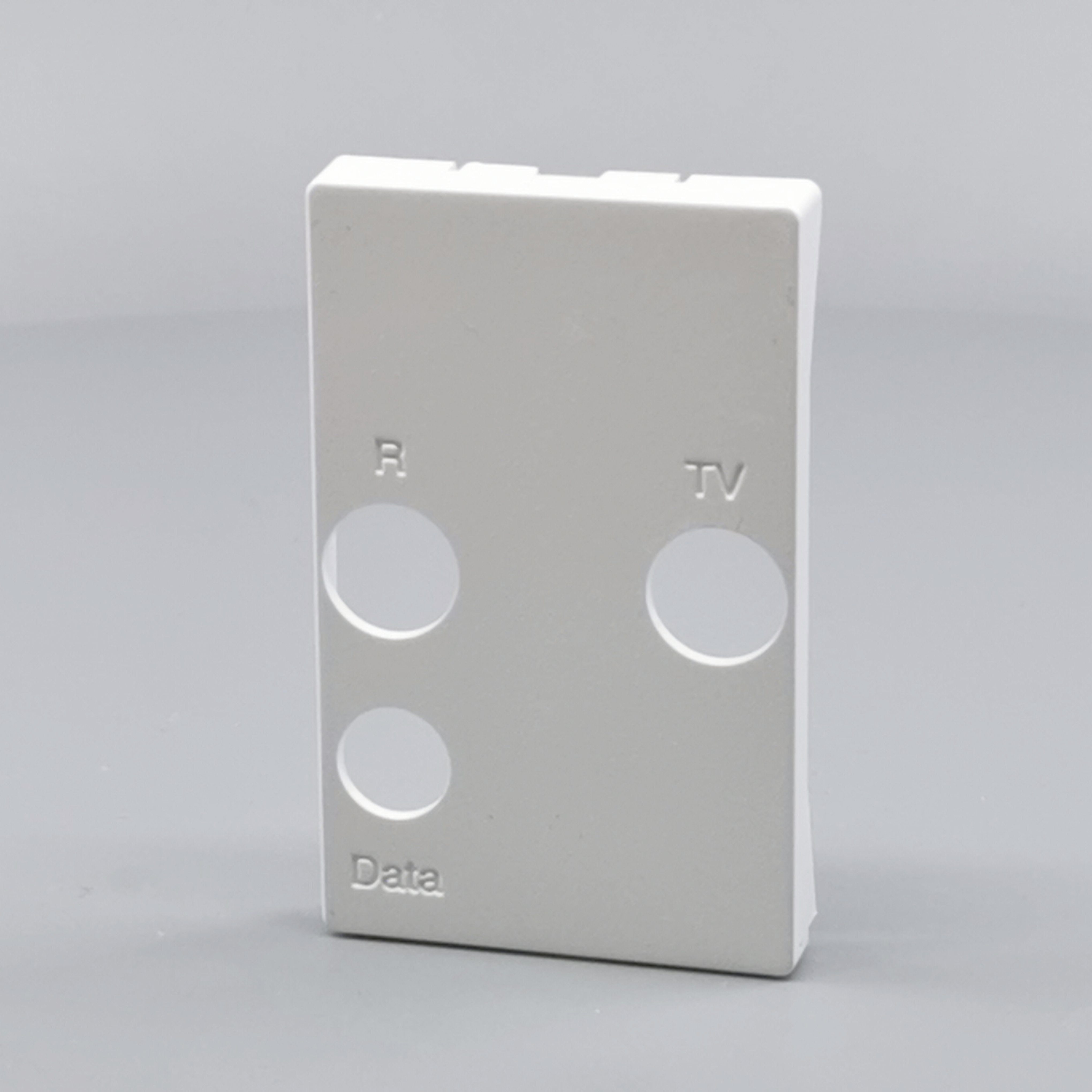 Afdækning TV / R / SAT T2 hvid