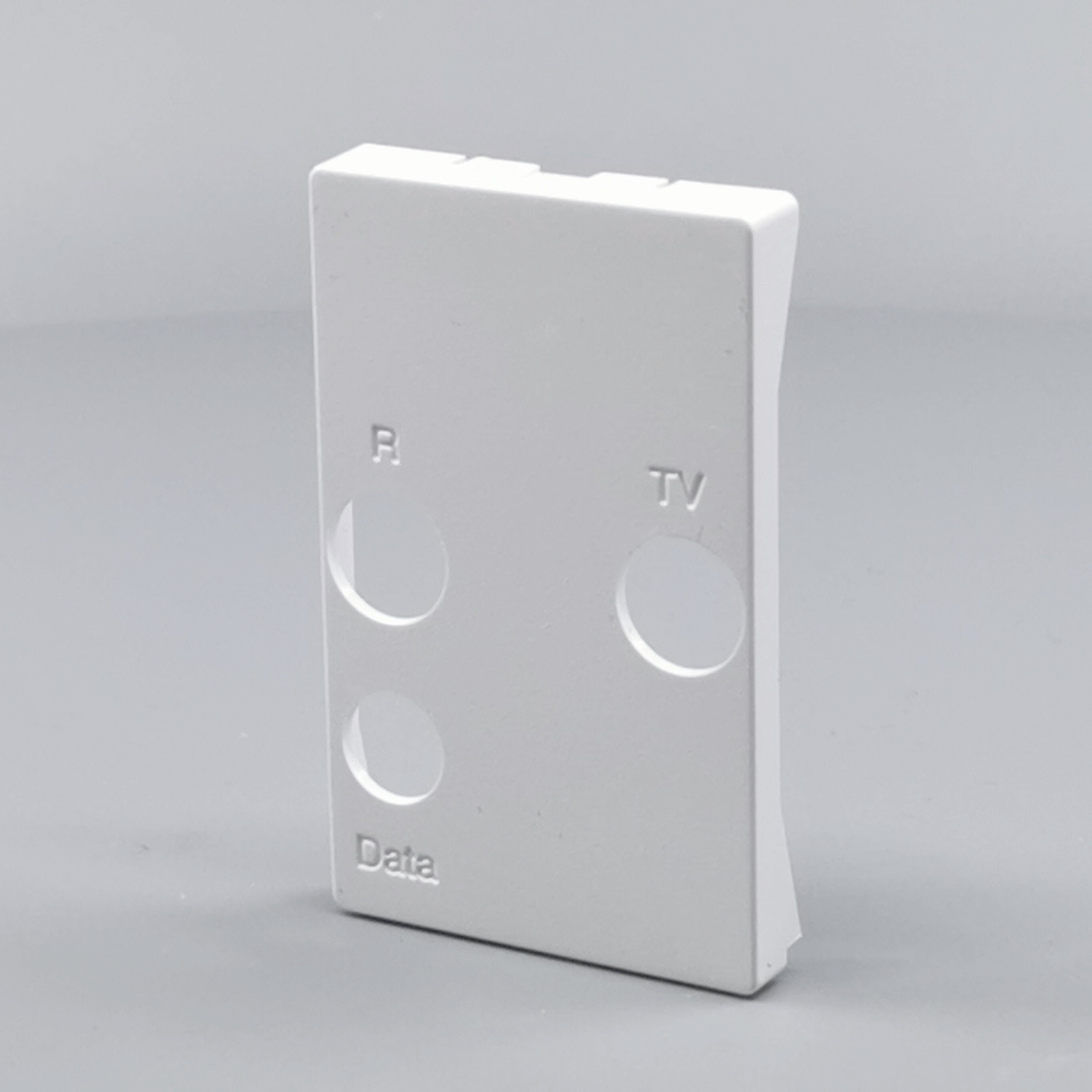 Afdækning TV / R / SAT T2 hvid