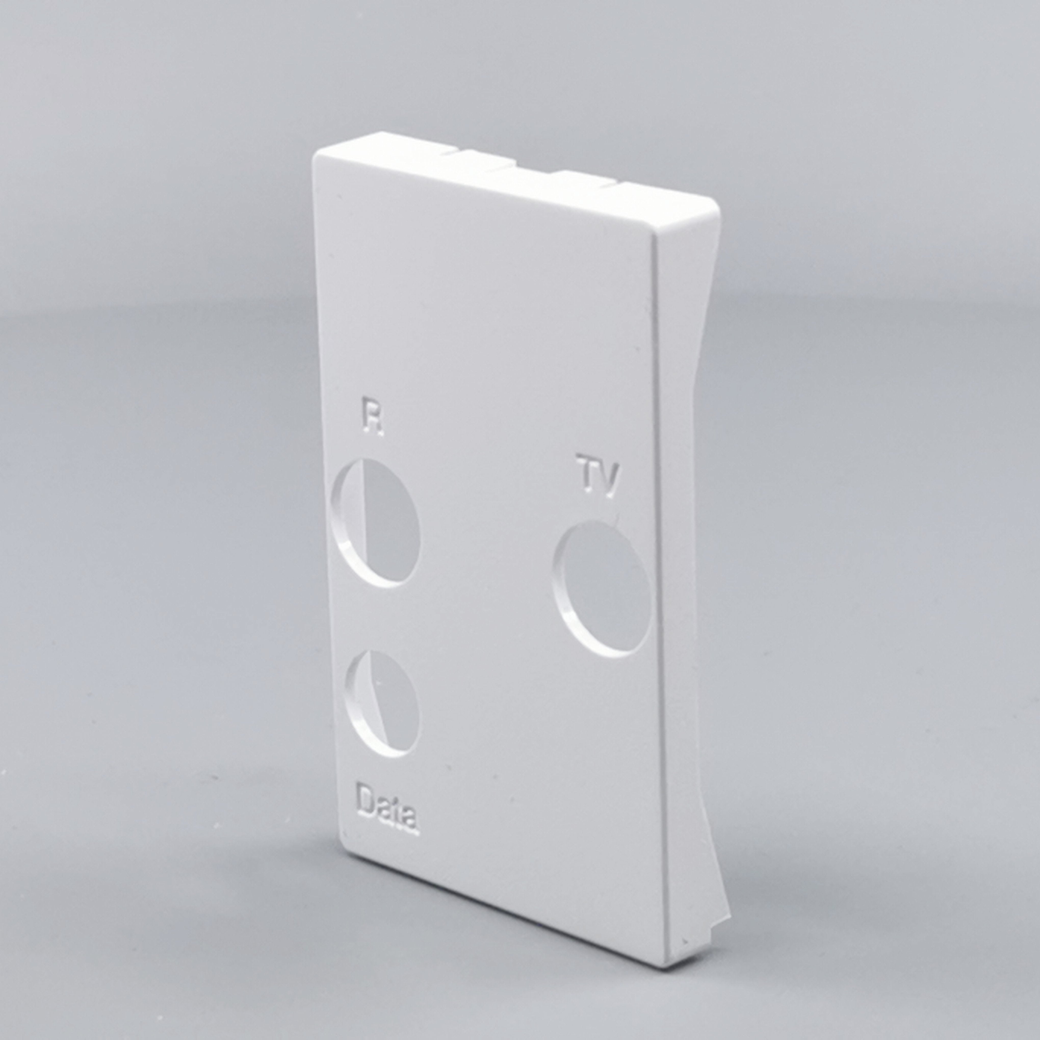 Afdækning TV / R / SAT T2 hvid