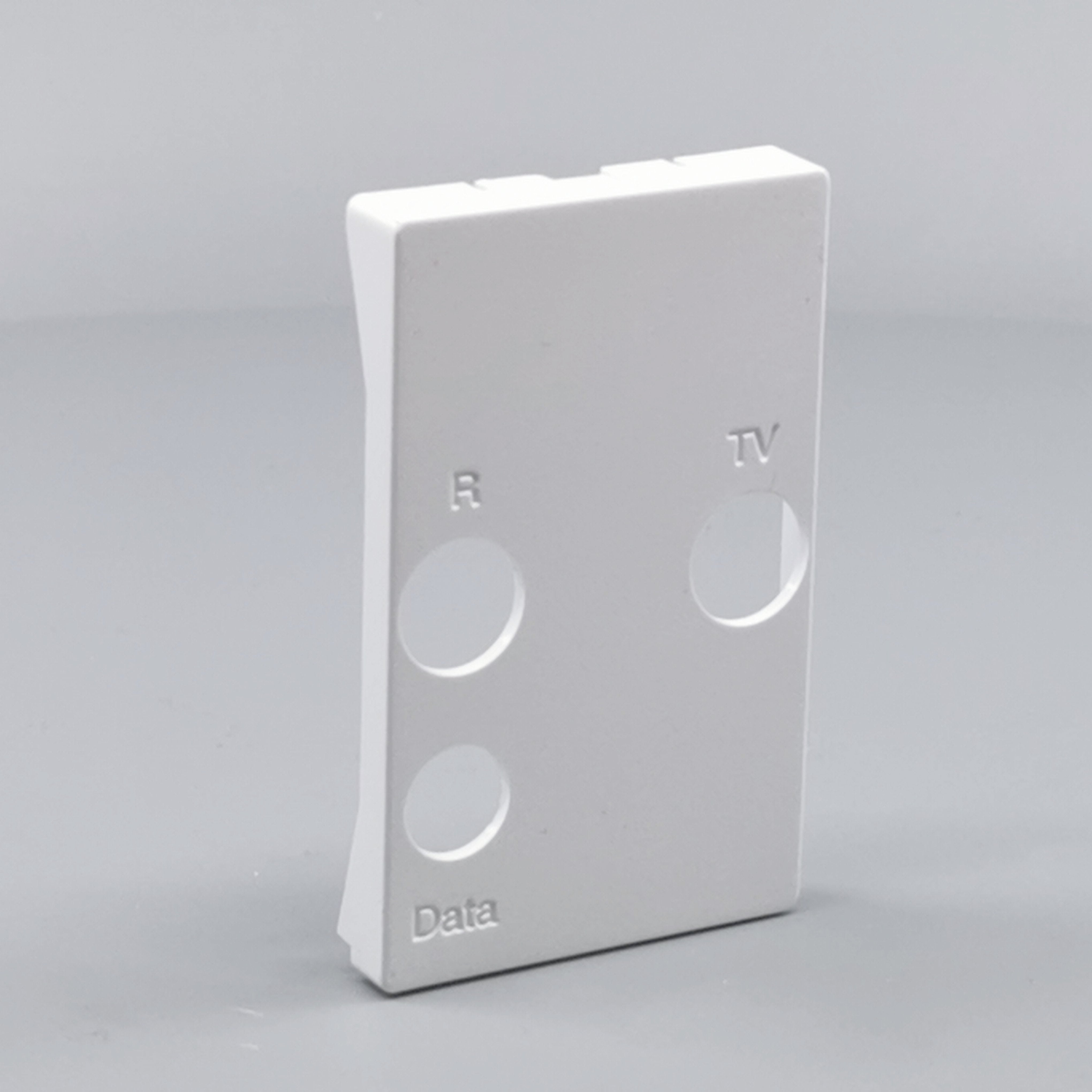 Afdækning TV / R / SAT T2 hvid