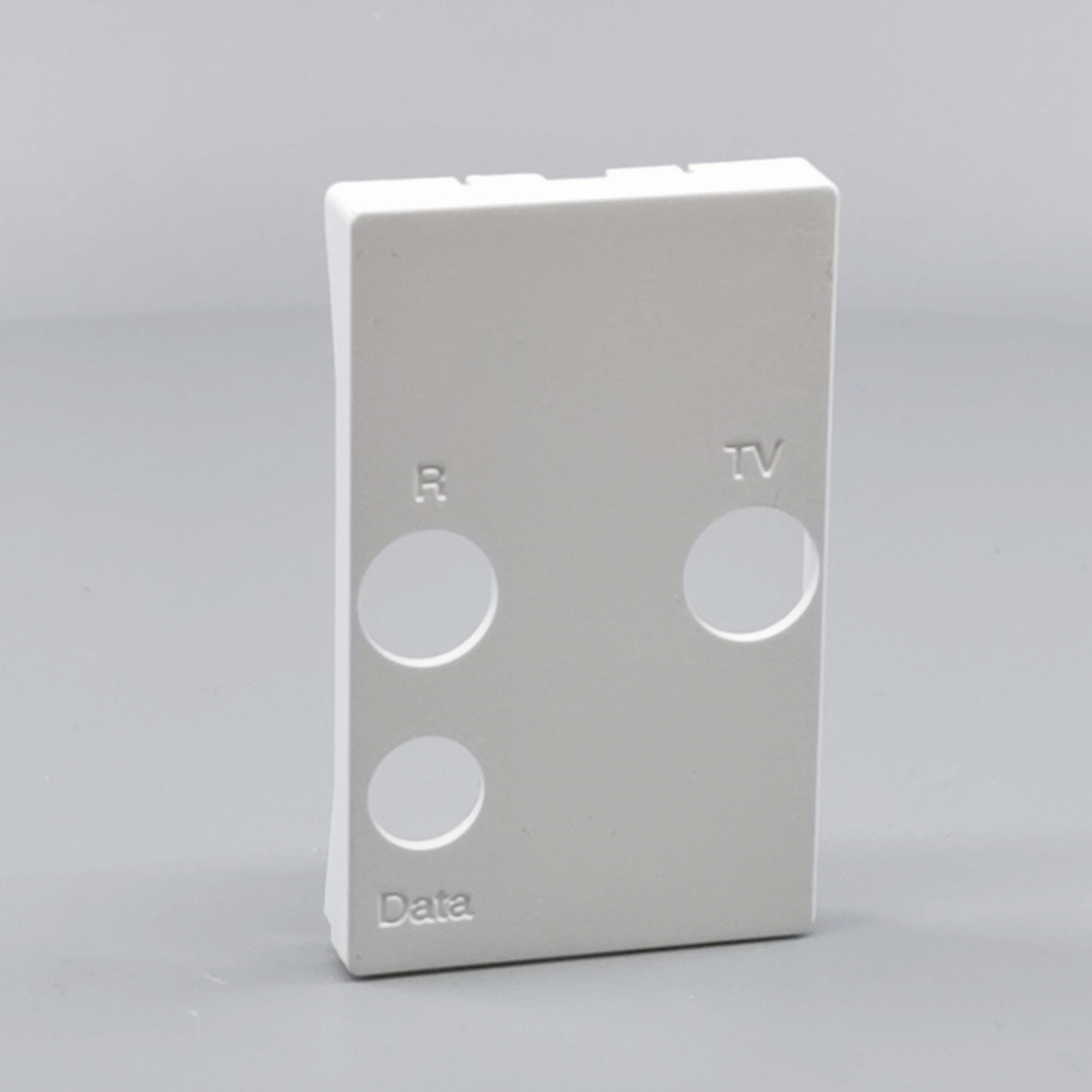 Afdækning TV / R / SAT T2 hvid