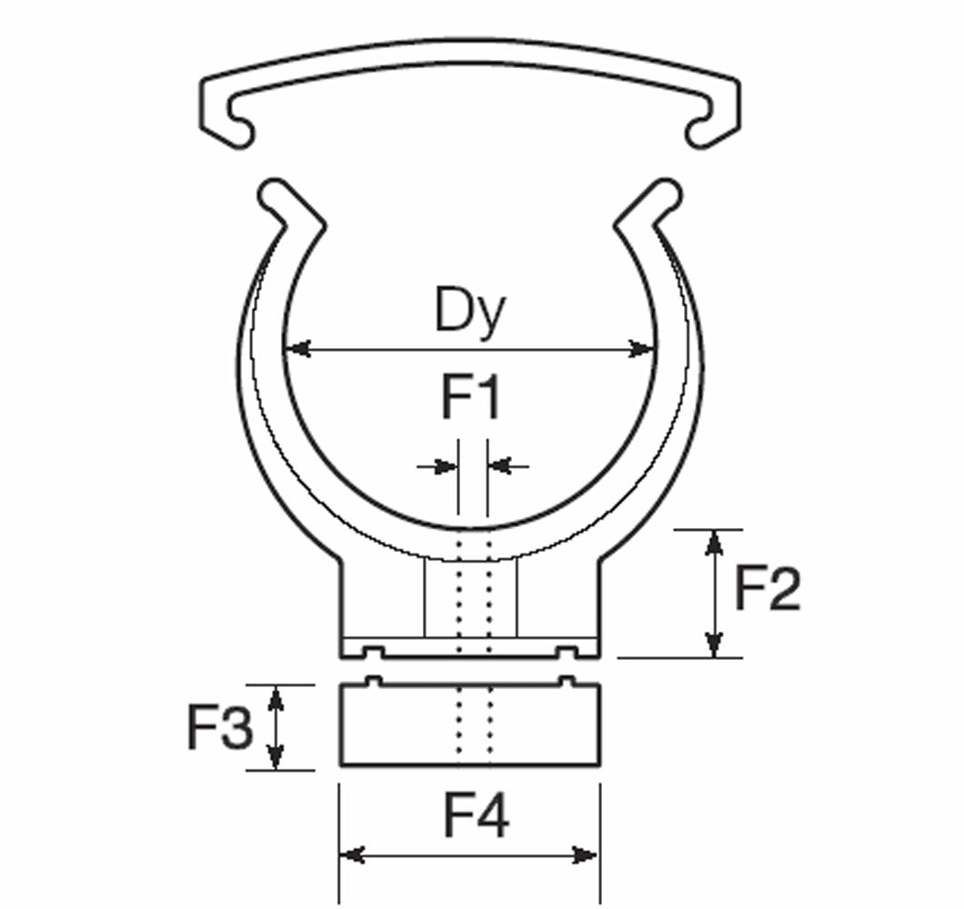 Wavin rørholder Ø110mm, grå