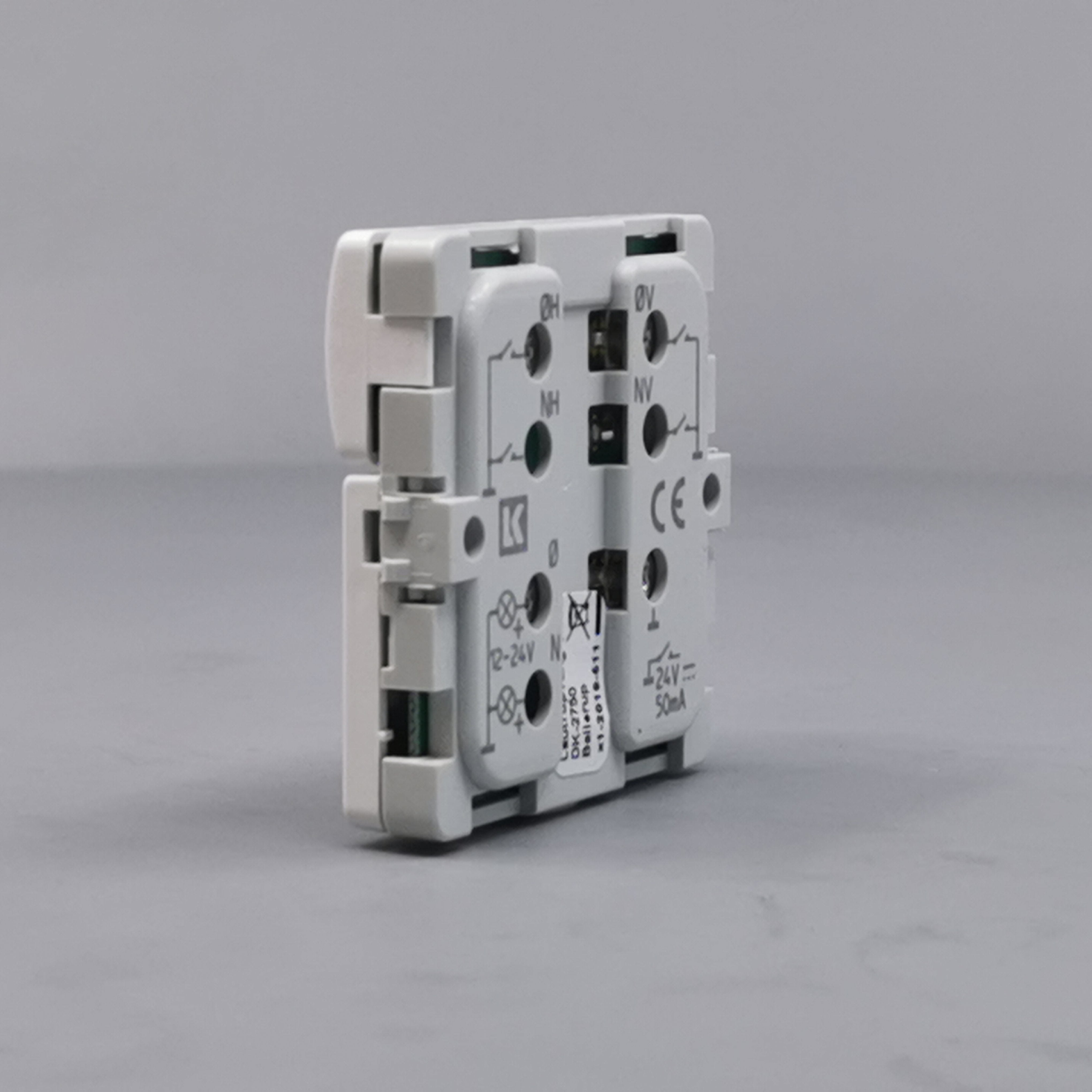 Fuga Svagstrømstryk 2 slutte og 1 lysdiode hvid