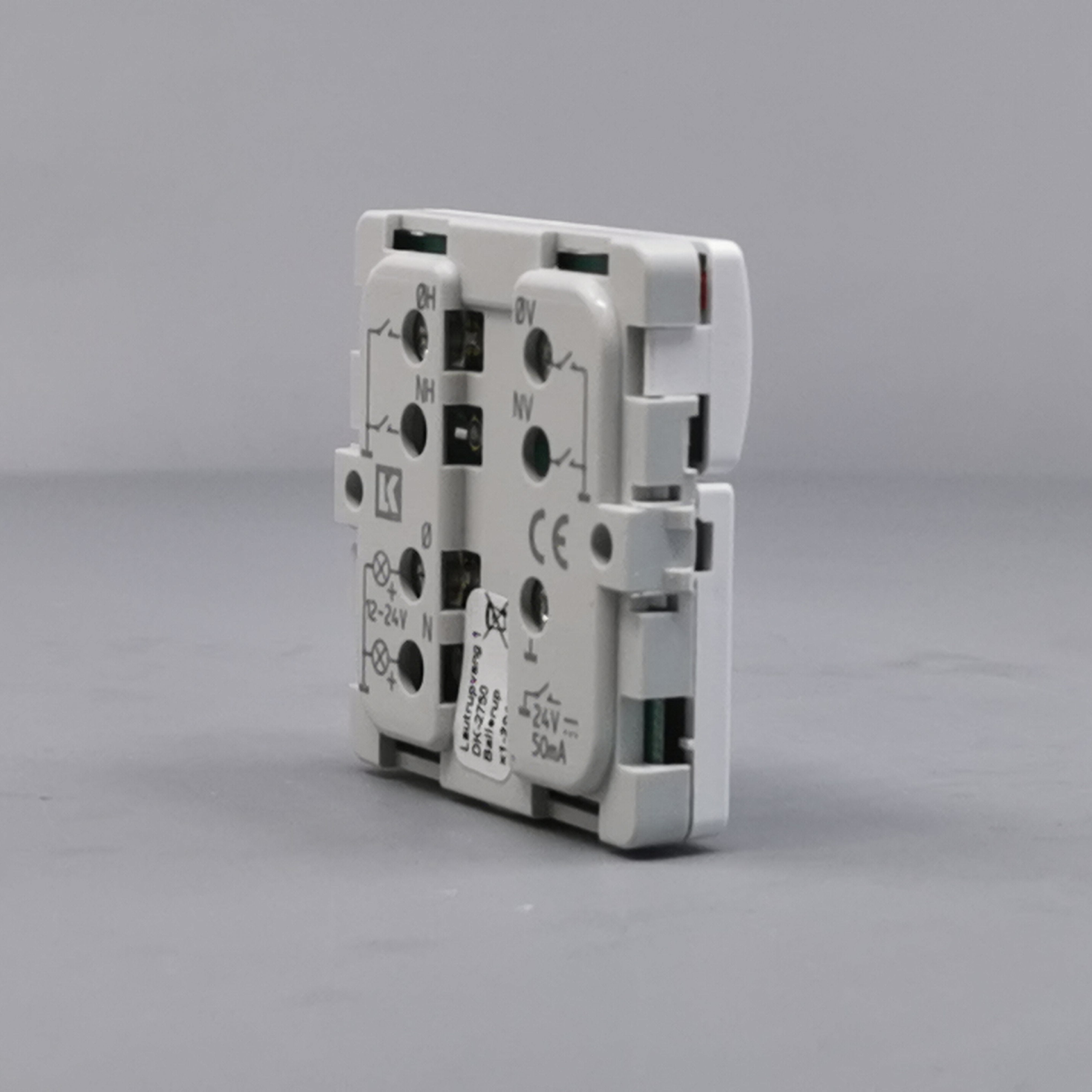 Fuga Svagstrømstryk 2 slutte og 1 lysdiode hvid