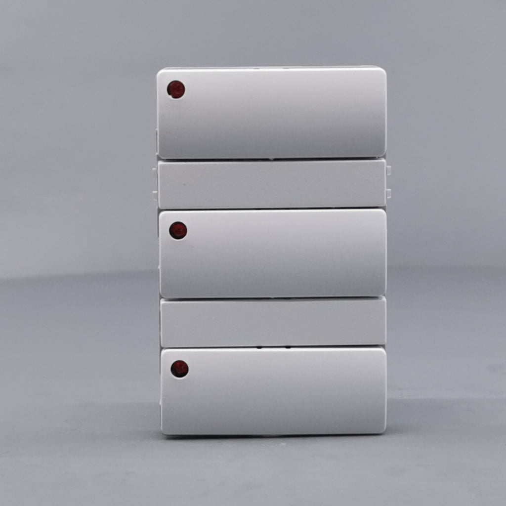 Fuga Svagstrømstryk 6 slutte og 3 lysdiode hvid