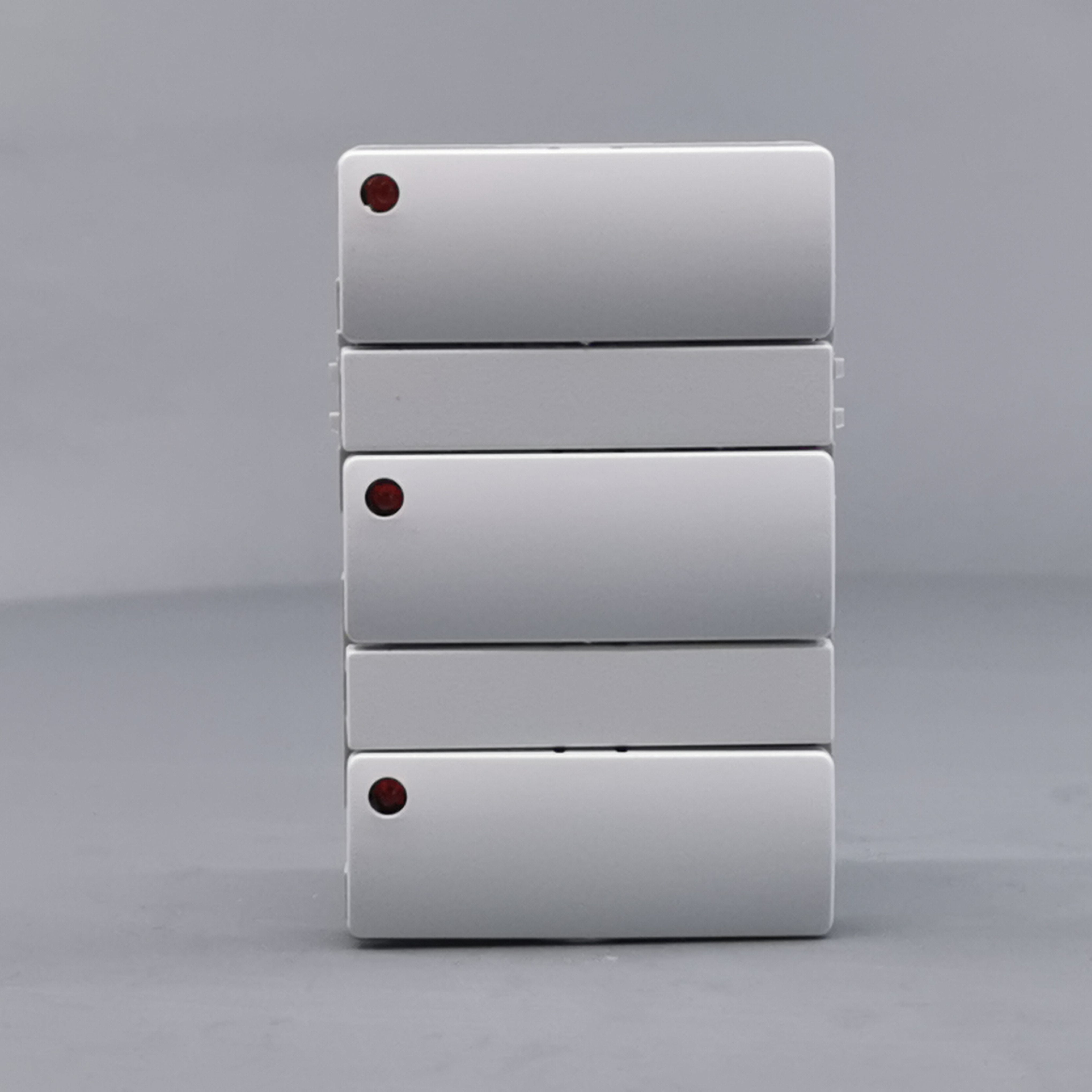 Fuga Svagstrømstryk 6 slutte og 3 lysdiode hvid