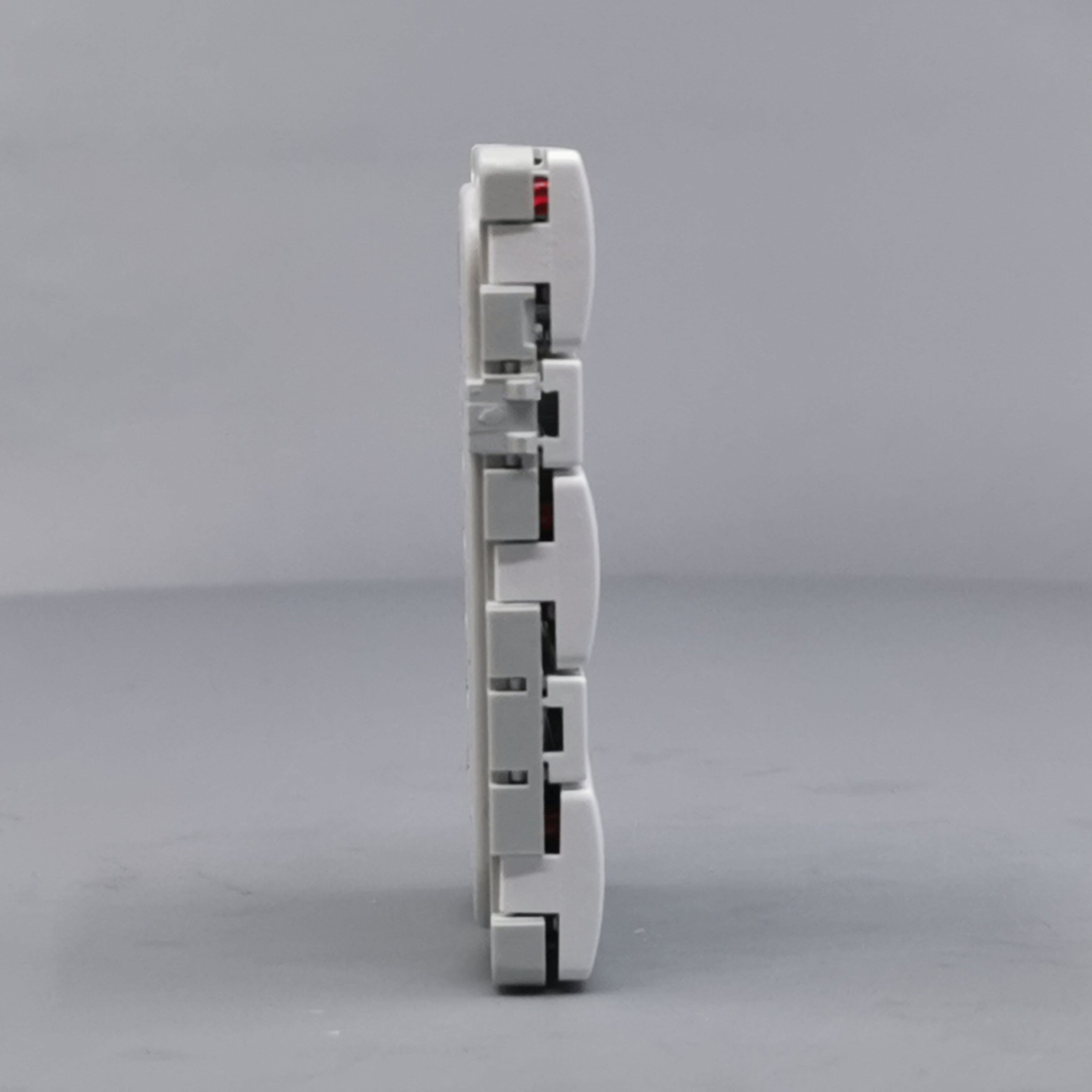 Fuga Svagstrømstryk 6 slutte og 3 lysdiode hvid