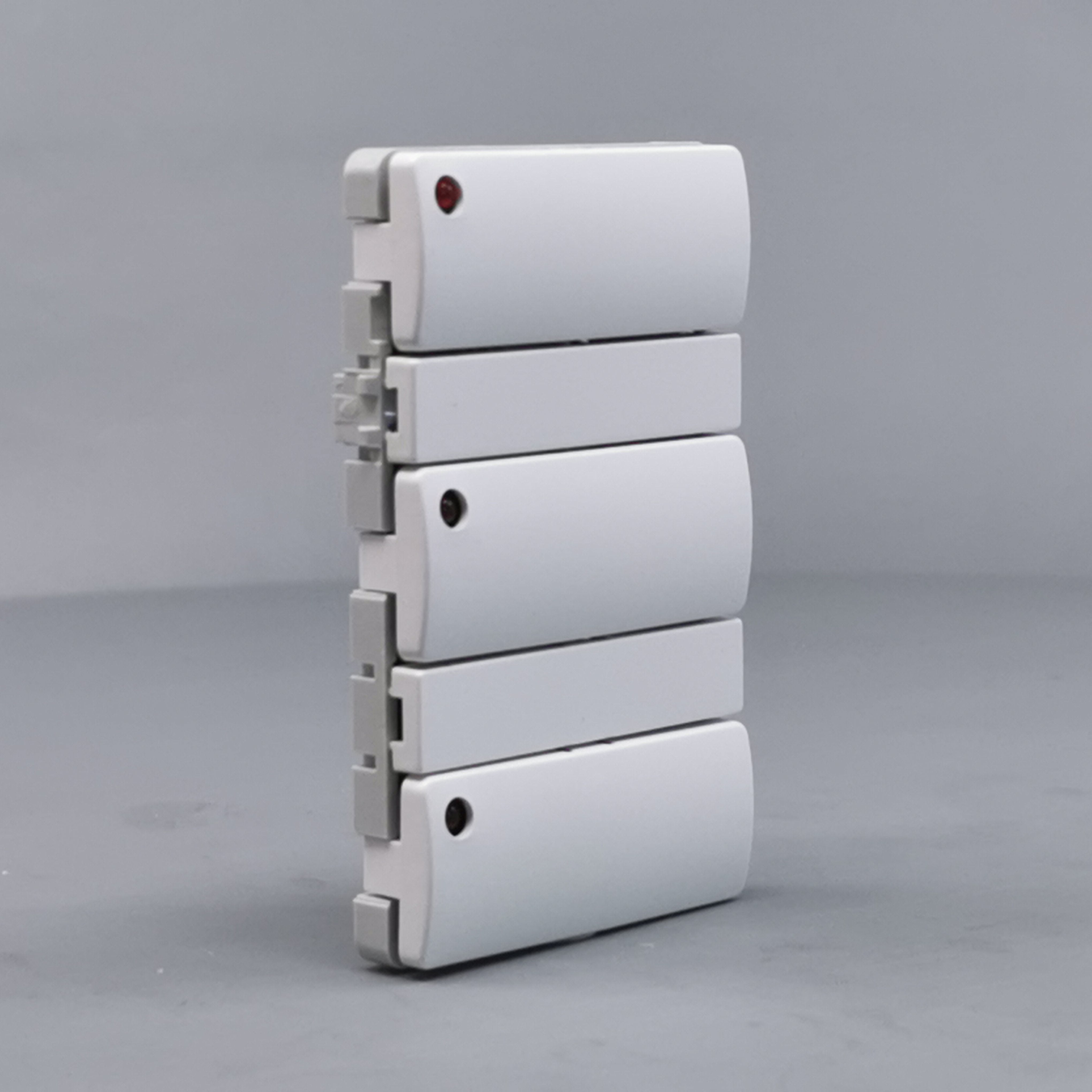 Fuga Svagstrømstryk 6 slutte og 3 lysdiode hvid