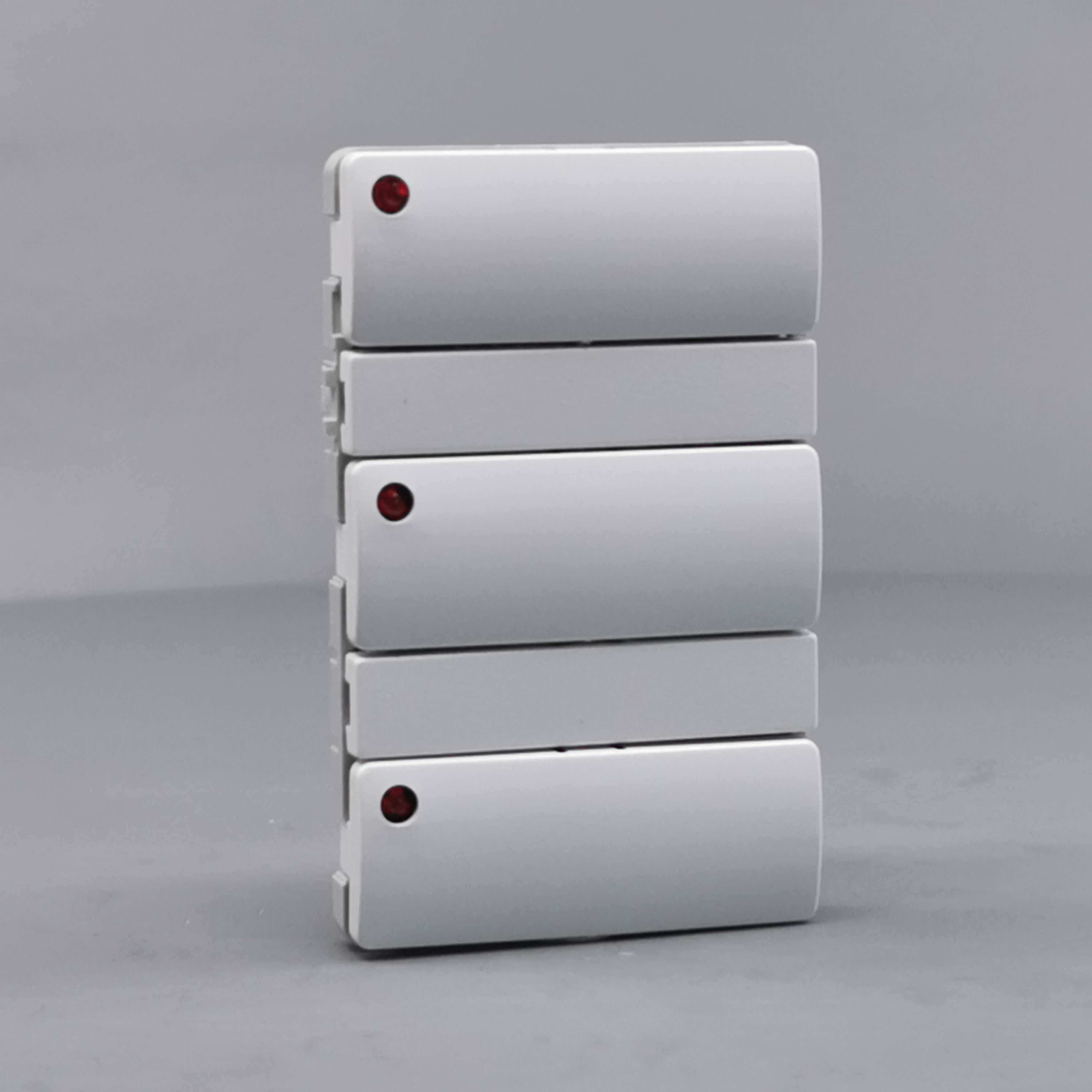 Fuga Svagstrømstryk 6 slutte og 3 lysdiode hvid