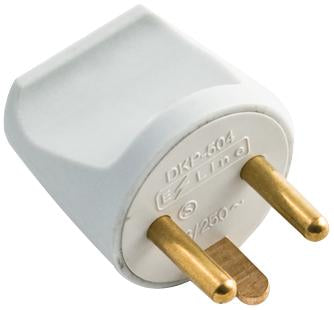 Stikprop rund m/jord grå 230V 16A