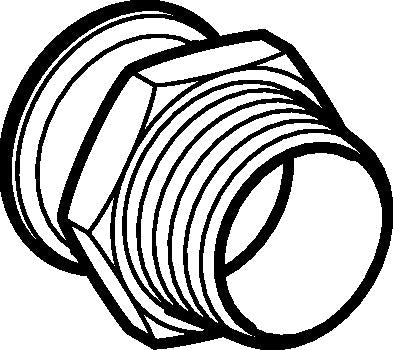 28 mm x 3/4" Overgang CU muffe/nippel Mapress