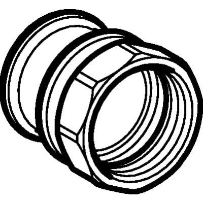 15 mm x 3/4" Overgang CU muffe/muffe Mapress