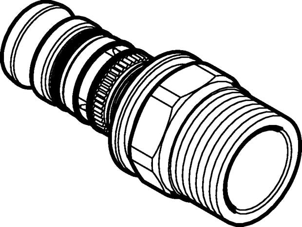 75 mm x 2.1/2" Overgang med nippel Mepla
