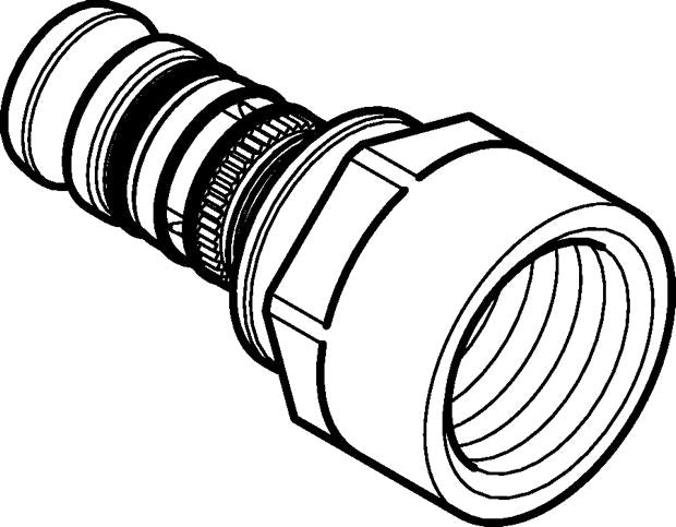 50 mm x 2" Overgang med muffe Mepla