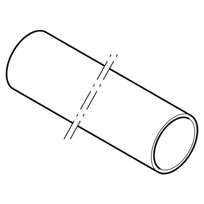 Geberit 56 x 5000 mm sort PEH-afløbsrør uden muffe