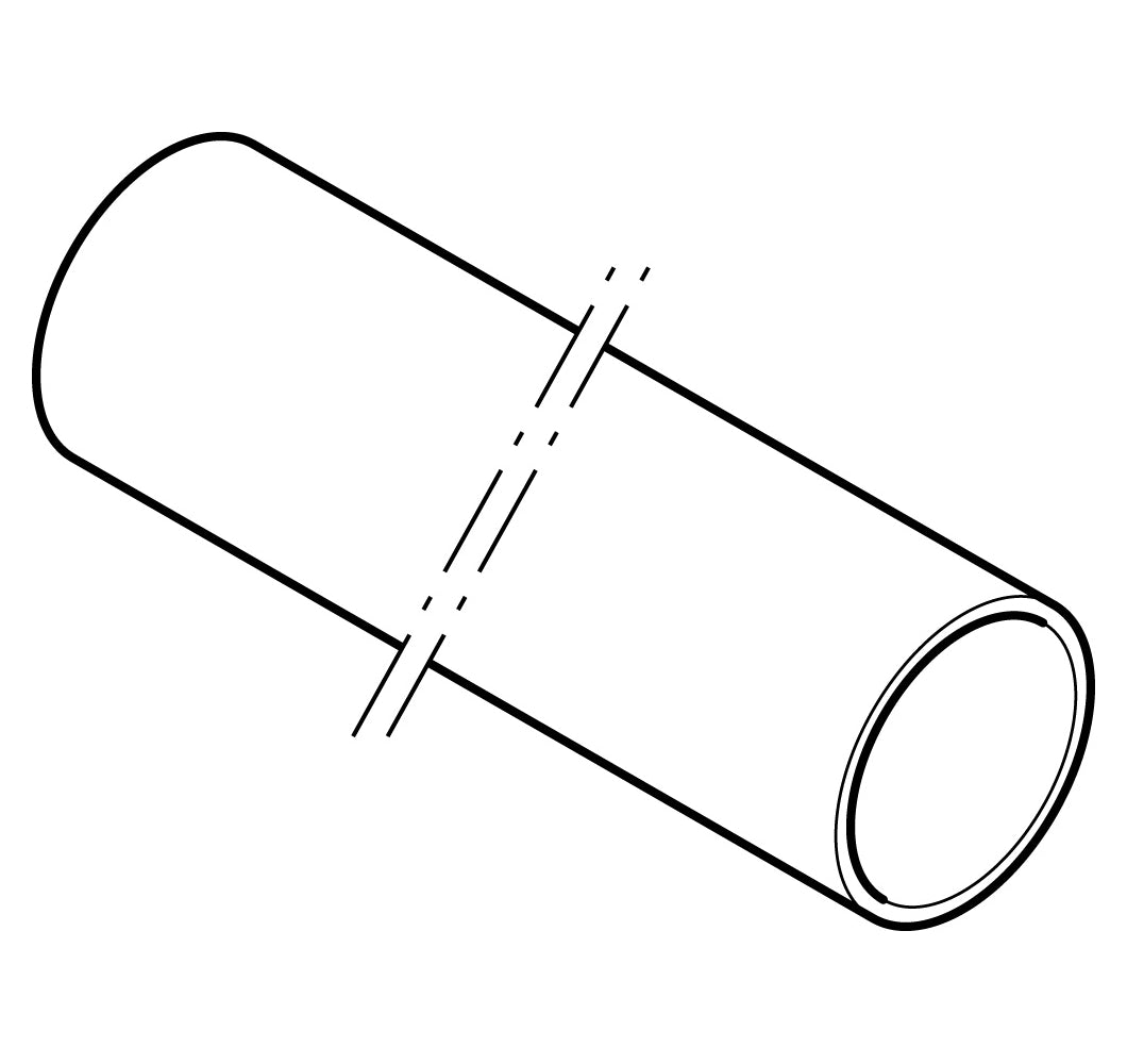 Geberit 75 x 5000 mm sort PEH-afløbsrør uden muffe
