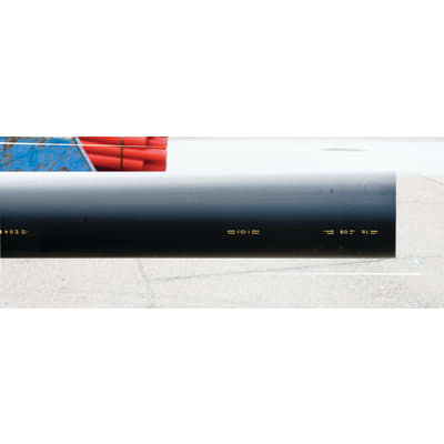 Geberit 110 x 5000 mm sort PEH-afløbsrør uden muffe