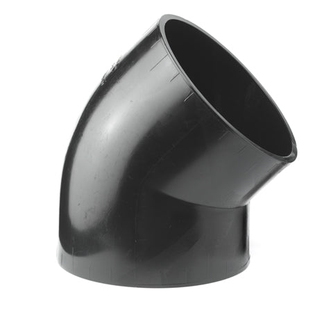 Geberit 110 mm 45° sort PEH-afløbsbøjning