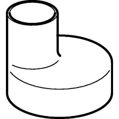 125 x 110 mm Reduktion excentrisk sort PEH Geberit