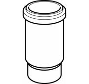 56 mm Langmuffe sort PEH Geberit