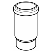 56 mm Langmuffe sort PEH Geberit