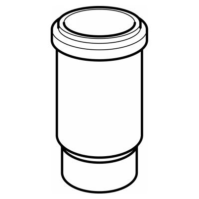 56 mm Langmuffe sort PEH Geberit