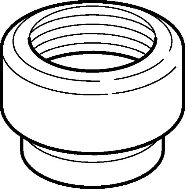 50 mm x 3/4" Overgang indvendig gevind sort PEH Geberit