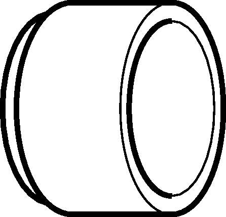 40 mm Tilslutningsmuffe sort PEH Geberit