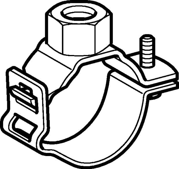 90 mm Rørbærer med 1/2" muffe sort PEH Geberit