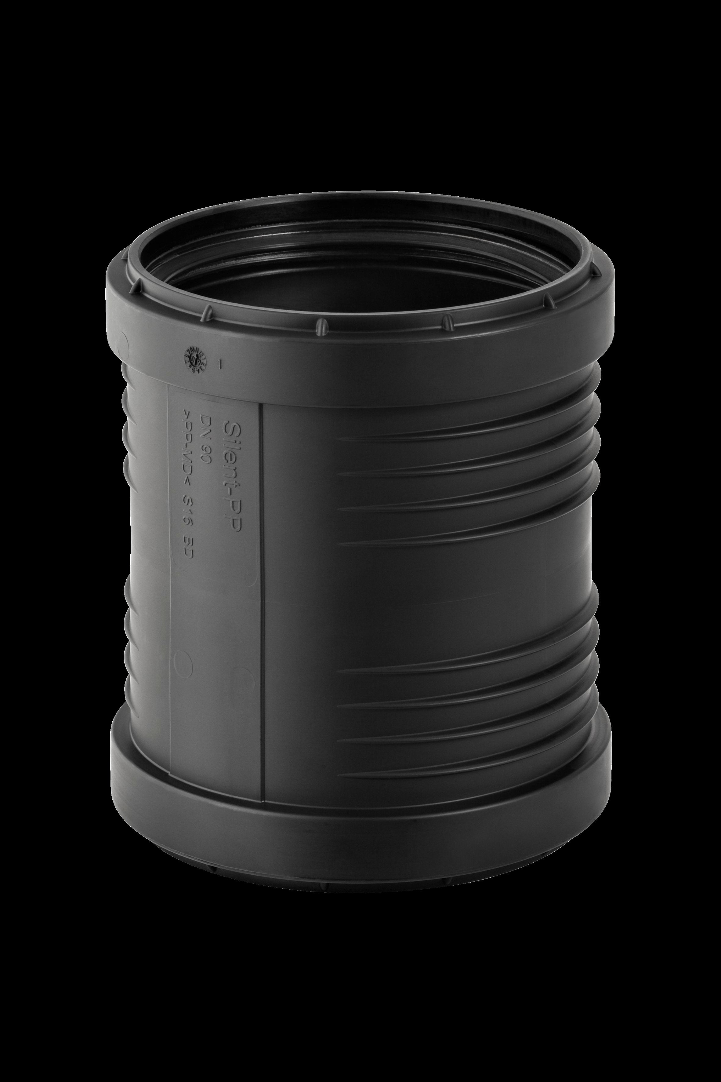 Silent PP dobbeltmuffe d75