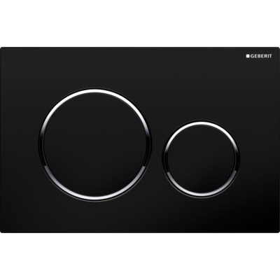 Geberit Sigma 20 betjeningsplade i sort/krom