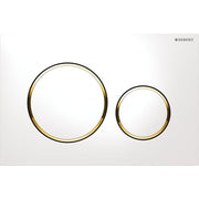 Geberit Sigma 20 betjeningsplade i hvid/guld