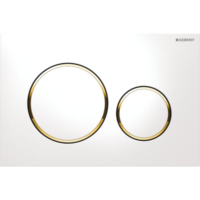 Geberit Sigma 20 betjeningsplade i hvid/guld