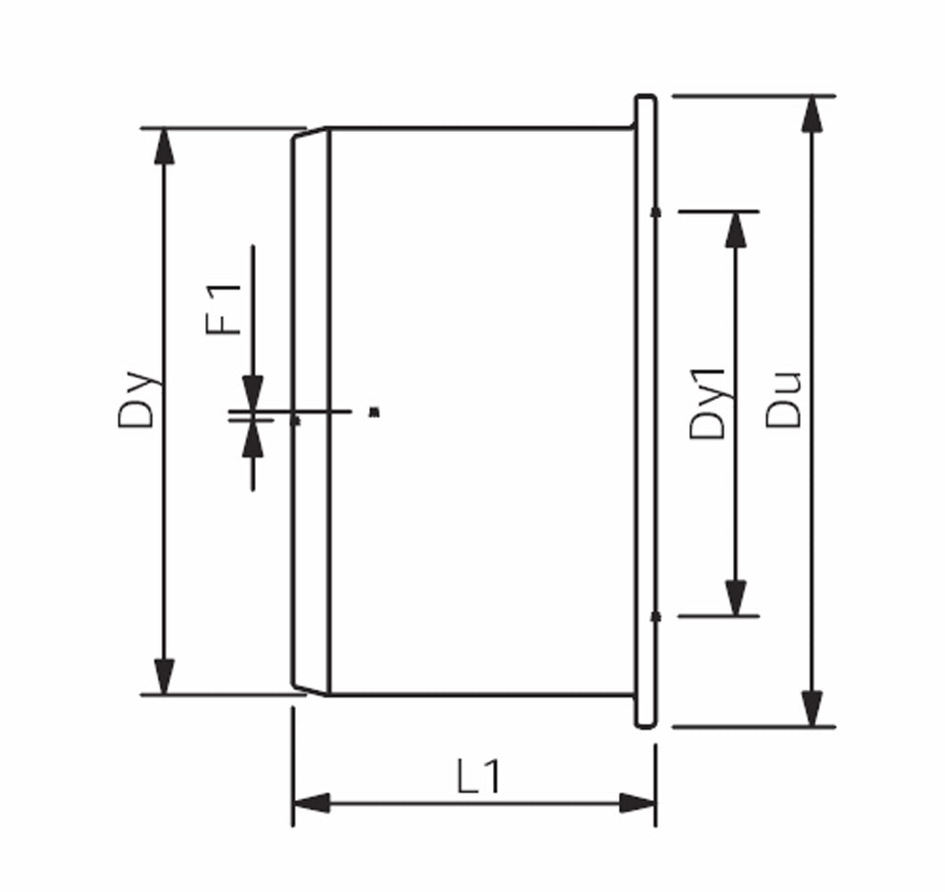 Wavin Ø50 x 32 mm reduktion  PP grå, kort