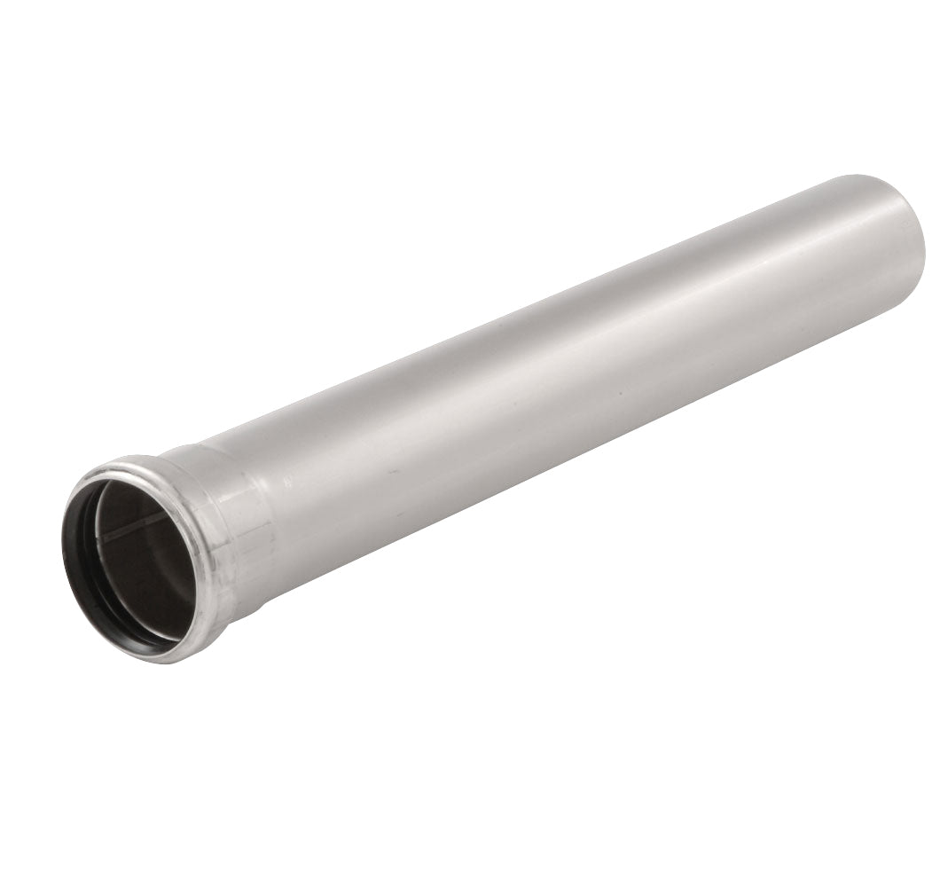 ACO 75 x 500 mm rustfrit afløbsrør med muffe, AISI 304