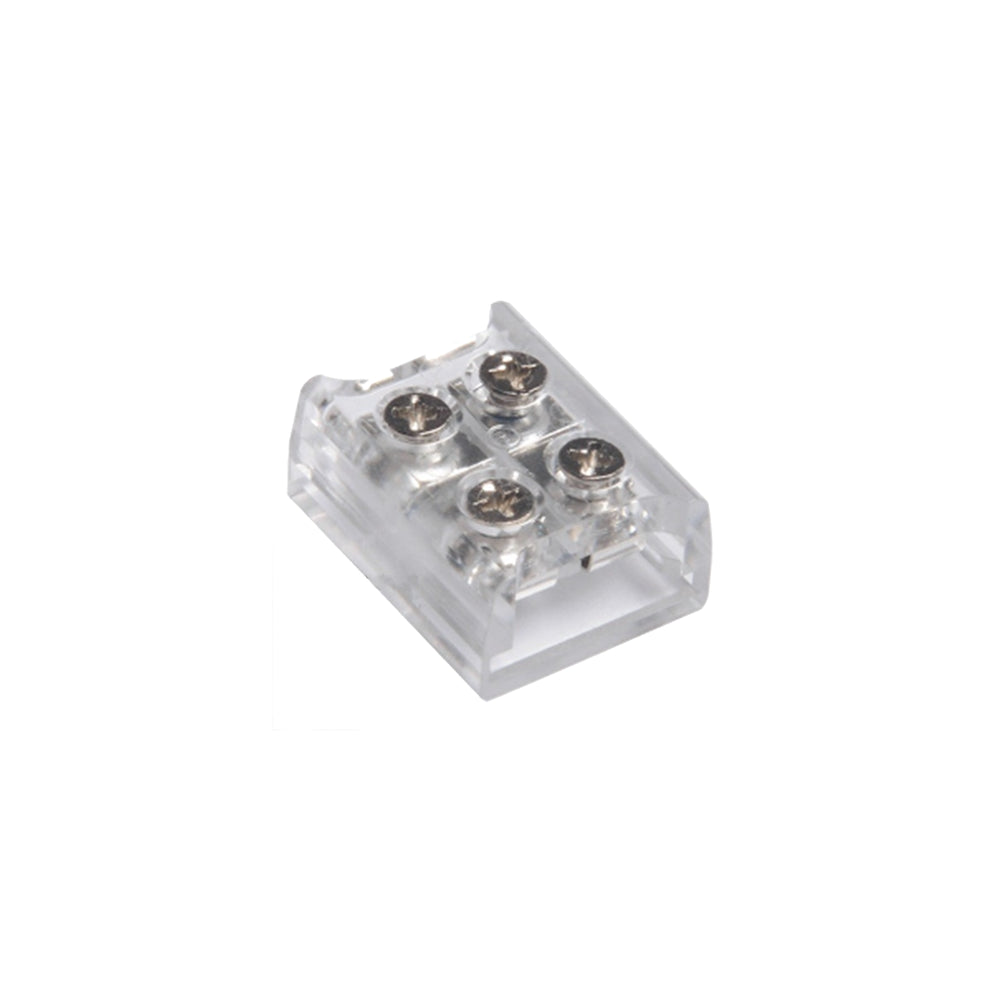 LED strip skruesamler - 8mm, enkeltfarvet, IP20, 5V-24V til montering af LED strips med sikker og stabil forbindelse