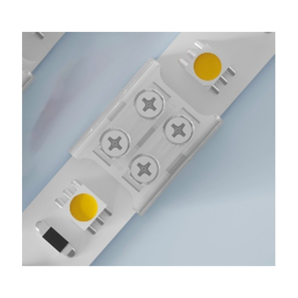 LED strip skruesamler - 8mm, enkeltfarvet, IP20, 5V-24V til montering af LED strips med sikker og stabil forbindelse