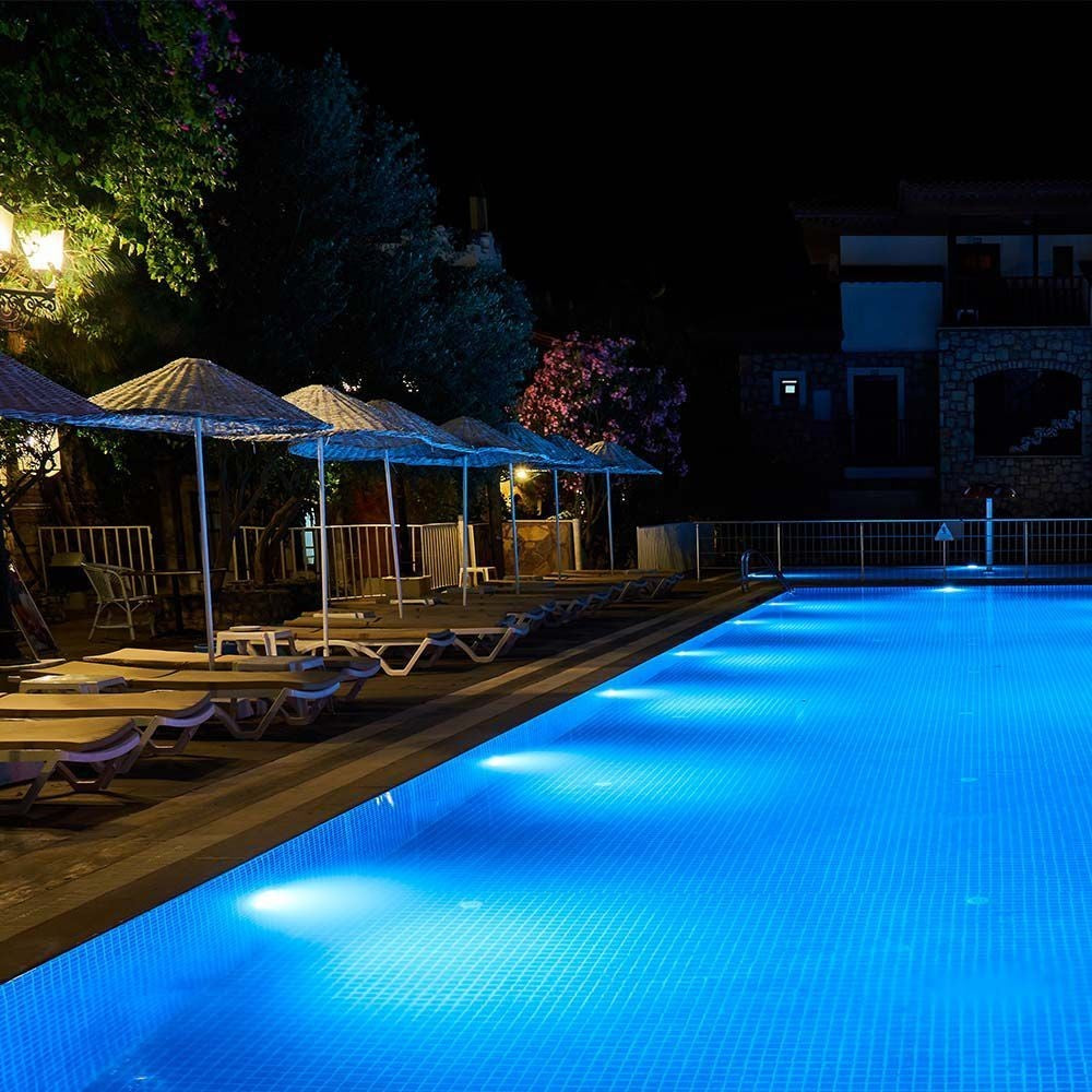 V-Tac vandtæt LED pool pære - 18W, glas, IP68, 12V, PAR56