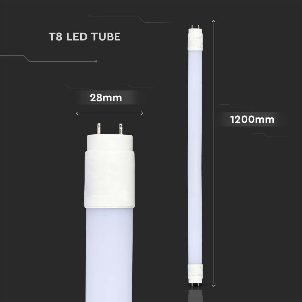 V-Tac T8-VALUE120 - LED lysstofrør, 18W, G13, 120cm, 230V, 1850lm, RA80, 3 års garanti