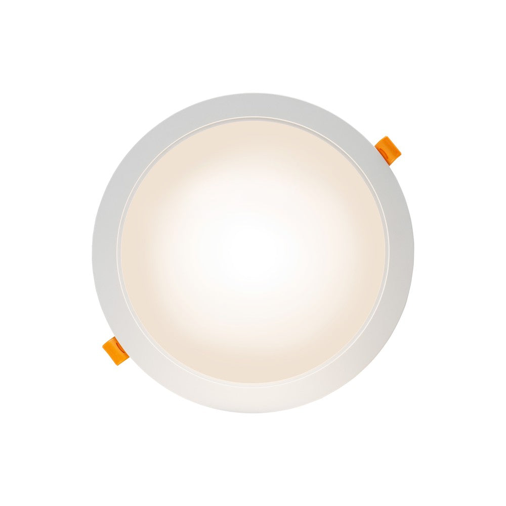 Spectrum 24W LED Indbygningspanel - 230V, Ø19,5 cm hul, Ø22 cm mål, 2900lm, RA80, IP54 udendørs