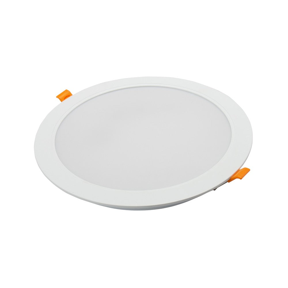 Spectrum 24W LED Indbygningspanel - 230V, Ø19,5 cm hul, Ø22 cm mål, 2900lm, RA80, IP54 udendørs