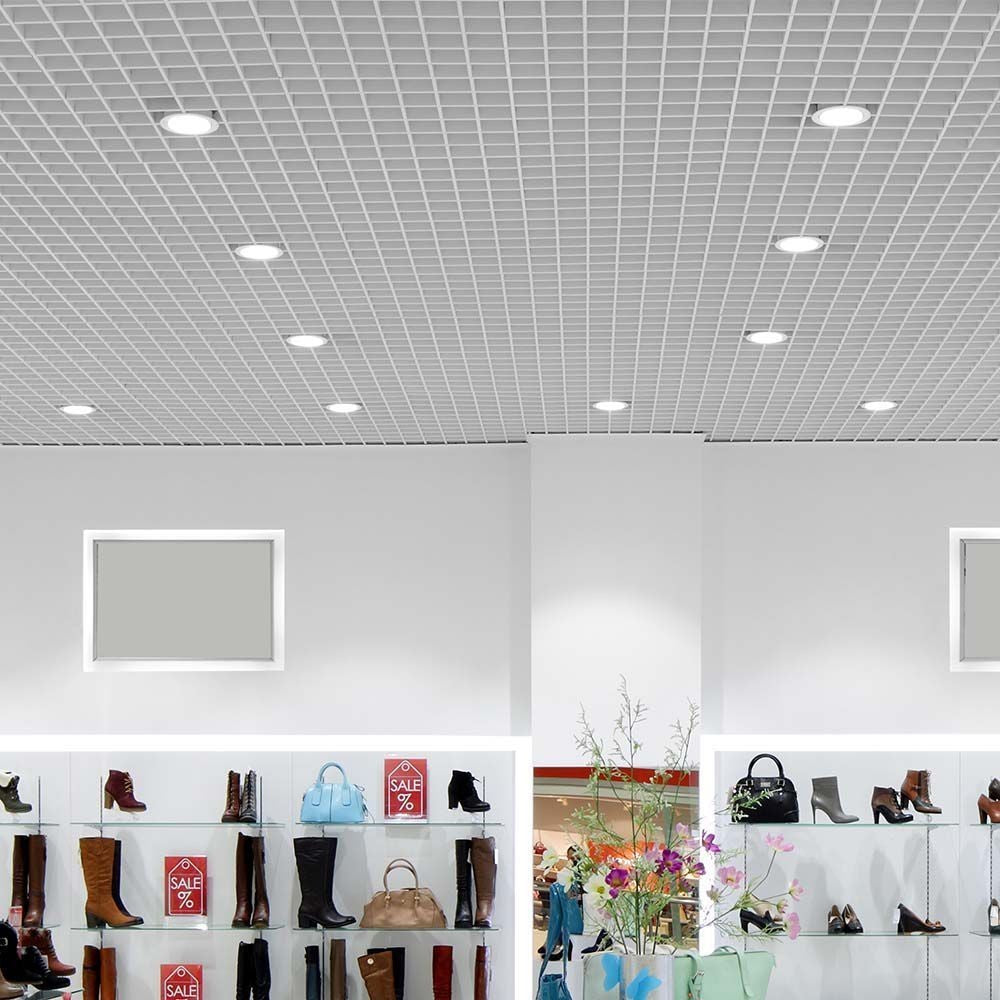 V-Tac 30W LED spotlight til indbygning med Samsung LED chip - Hul: Ø19,5 cm, Mål: Ø22,5 cm, 3,8 cm høj