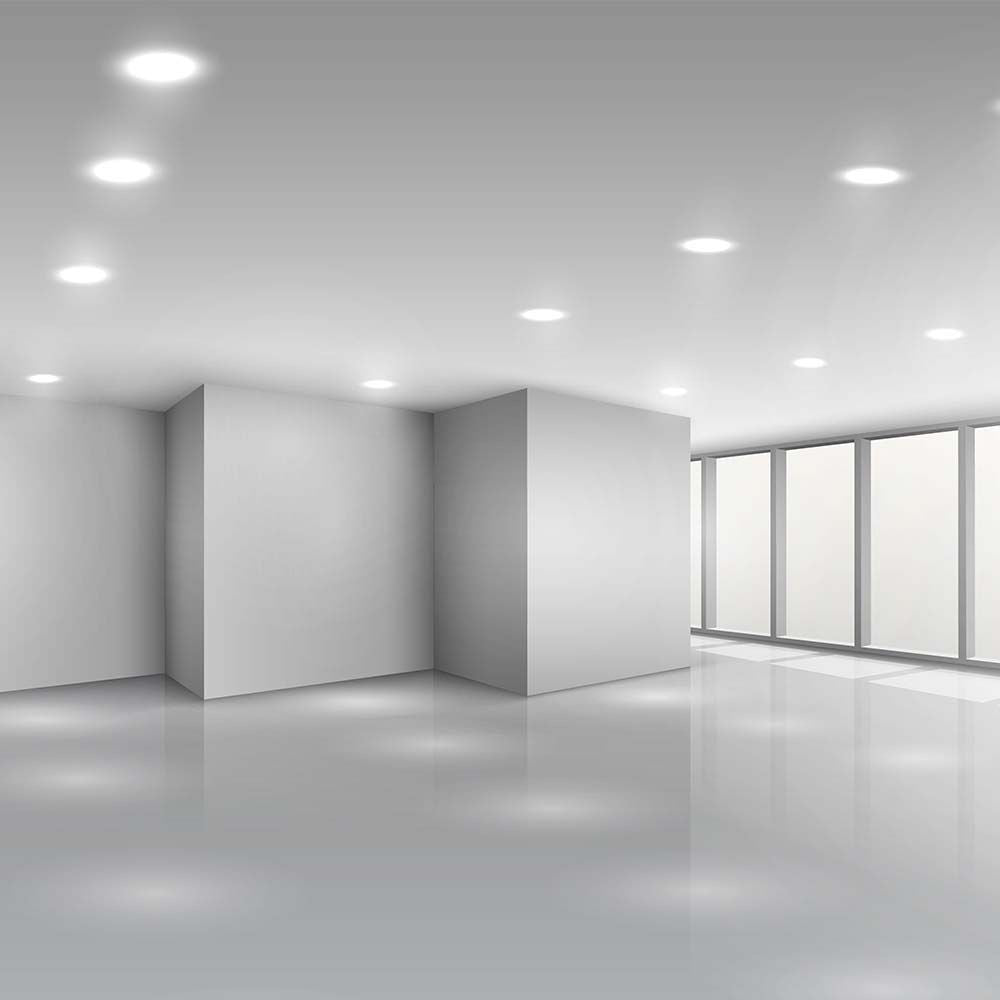 V-Tac 30W LED spotlight til indbygning med Samsung LED chip - Hul: Ø19,5 cm, Mål: Ø22,5 cm, 3,8 cm høj